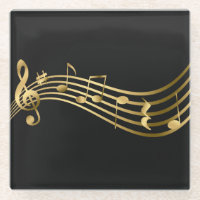 Notes d'or et de musique noire modernes