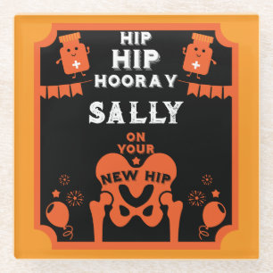 Dessous-de-verre En Verre Nouveau Hip Get Well