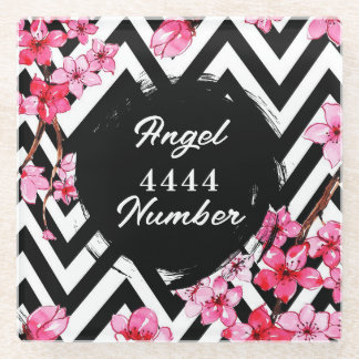 Dessous-de-verre En Verre Numéro d'ange "4444"