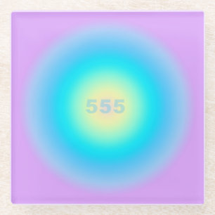 Dessous-de-verre En Verre Numéros d'ange 555 - Nouveaux débuts