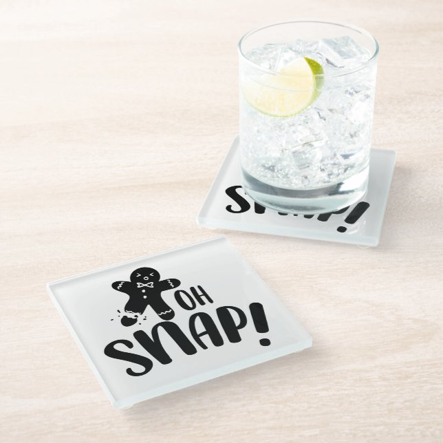 Dessous-de-verre En Verre Oh Snap Gingpain (Incliné)