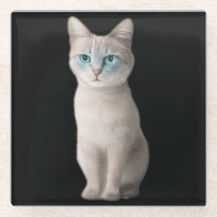 Dessous-de-verre En Verre Ojos Azules Cat