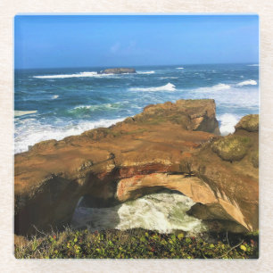 Dessous-de-verre En Verre Otter Rock au parc d'état de Devil's Punchbowl, O