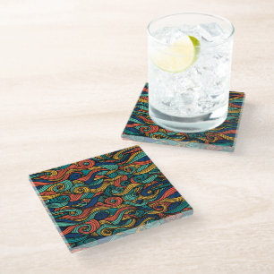 Dessous-de-verre En Verre Paisley haché
