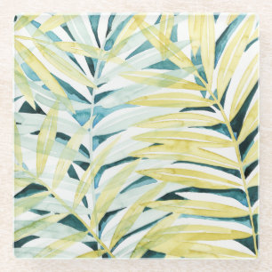 Dessous-de-verre En Verre Palmiers éclairés - Palmiers Feuilles