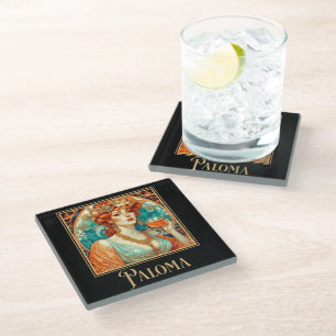 Dessous-de-verre En Verre Paloma Art nouveau