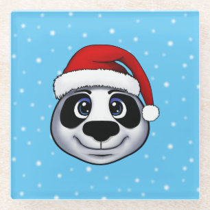 Dessous-de-verre En Verre Panda de Noël