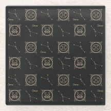 Panneau étoile Astrologie du cancer Zodiac noir et