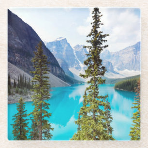 Dessous-de-verre En Verre Panoramique de la vallée du lac   moraine de Dix