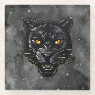 Dessous-de-verre En Verre Panthère noire