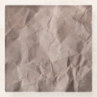 Dessous-de-verre En Verre Papier Rustique Crumpled : Texture Vintage