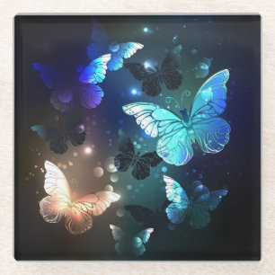 Dessous-de-verre En Verre Papillon de nuit