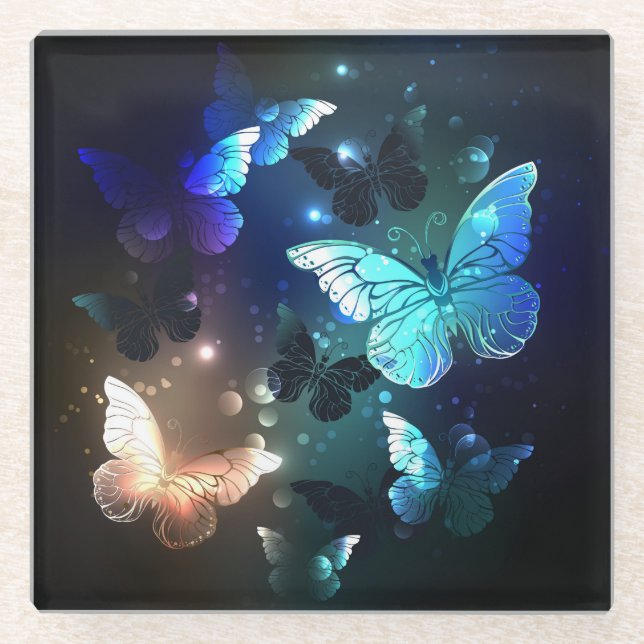 Dessous-de-verre En Verre Papillon de nuit (Devant)