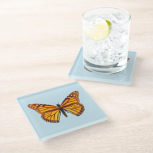 Dessous-de-verre En Verre Papillon monarque