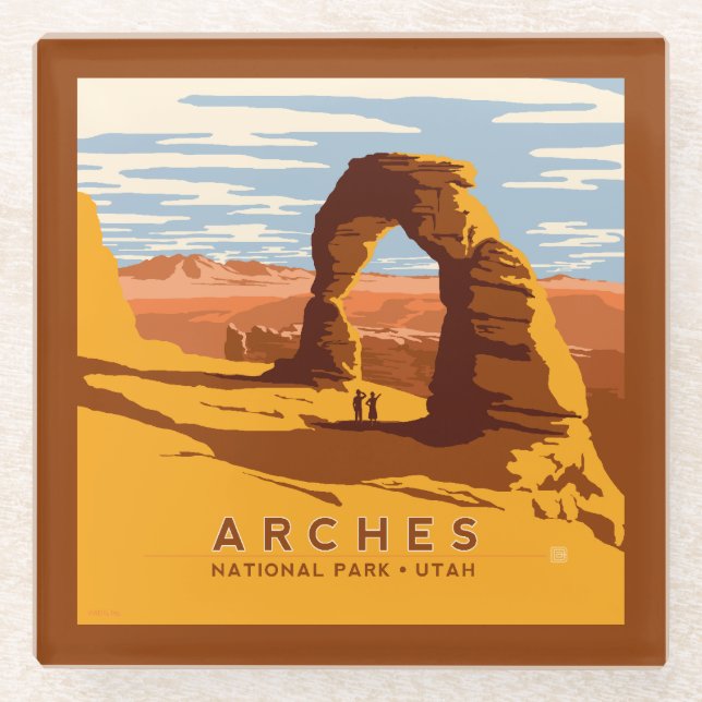 Dessous-de-verre En Verre Parc national des Arches | Utah (Devant)