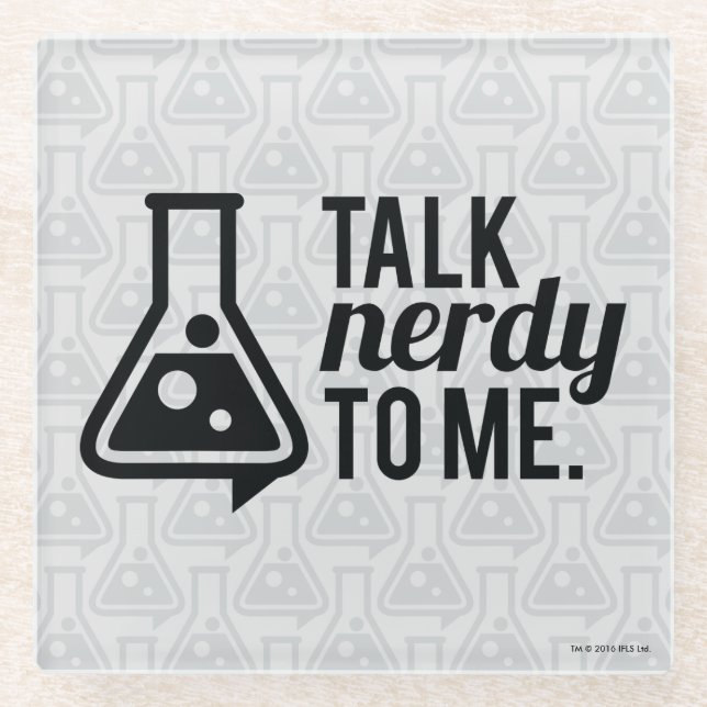 Dessous-de-verre En Verre Parler Nerdy (Devant)