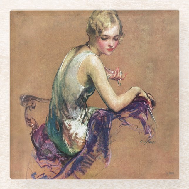 Dessous-de-verre En Verre Pastel Portrait (Devant)
