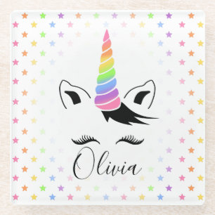Dessous-de-verre En Verre Pastel Unicorn