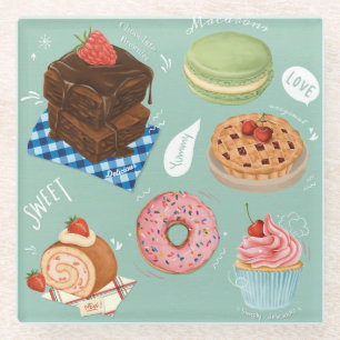 Dessous-de-verre En Verre Pâtisseries