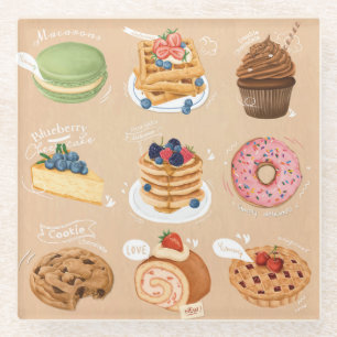 Dessous-de-verre En Verre Pâtisseries