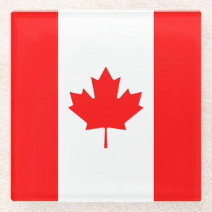Dessous-de-verre En Verre Patriotic National Flag of Canada