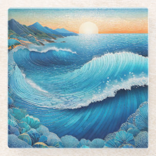 Dessous-de-verre En Verre Paysage marin de Fantasia Waters