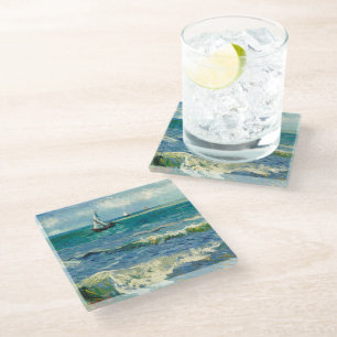 Dessous-de-verre En Verre Paysage marin   Vincent van Gogh
