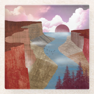 Dessous-de-verre En Verre Paysage océanique du Canyon