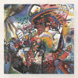 Dessous-de-verre En Verre Paysage urbain abstrait de Moscou I de Kandinsky