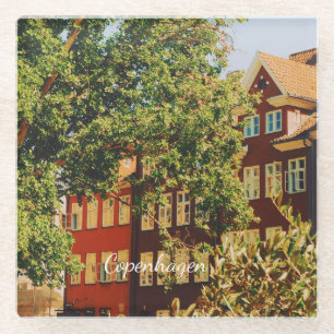 Dessous-de-verre En Verre Paysage urbain de Copenhague - Danemark