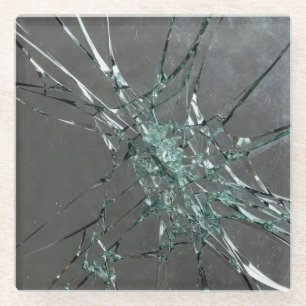 Dessous-de-verre En Verre Peinture à l'huile de surface en verre brisé (styl