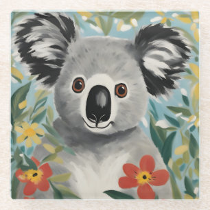 Dessous-de-verre En Verre Peinture Koala