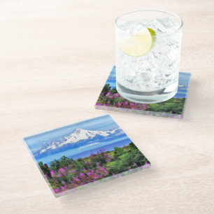 Dessous-de-verre En Verre Peinture sauvage surréelle en Alaska
