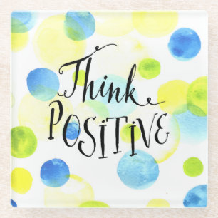 Dessous-de-verre En Verre Penser positif