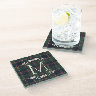 Dessous-de-verre En Verre Personalized Classic Dark Blue Red Green Plaid