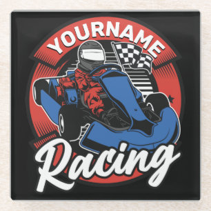 Dessous-de-verre En Verre Personalized Go Kart