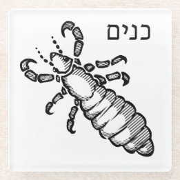 Dessous-de-verre En Verre Peste de poux pour Seder