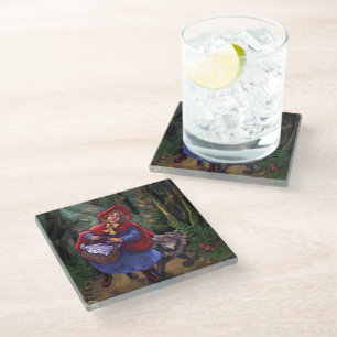 Dessous-de-verre En Verre Petit chaperon rouge
