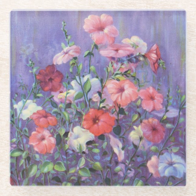 Dessous-de-verre En Verre Petunia par Cargill, 1937 (Devant)