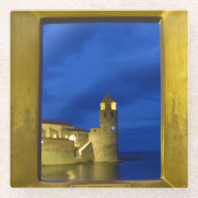 Dessous-de-verre En Verre Phare de Collioure (Devant)