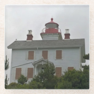Dessous-de-verre En Verre Phare de Yaquina Bay, OU