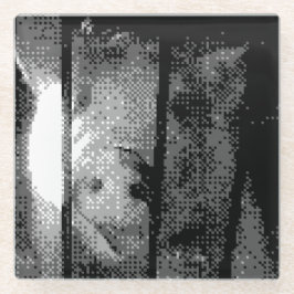Dessous-de-verre En Verre piggy pixellisée
