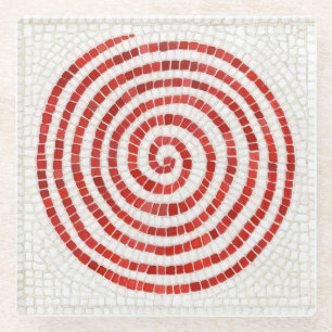 Dessous-de-verre En Verre PINWHEEL MOSIC Verre Beverage Coaster