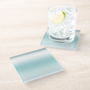 Dessous-de-verre En Verre Plage Aqua Blue Ombre