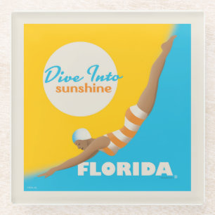 Dessous-de-verre En Verre Plongez Dans Le Soleil Floride
