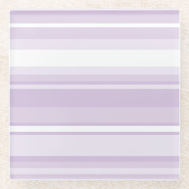 Dessous-de-verre En Verre Poignée rayures violettes (Devant)