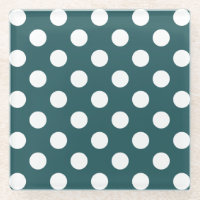Pois blancs sur turquoise
