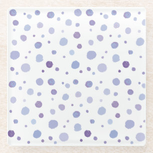 Dessous-de-verre En Verre pois peint à la main