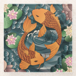 Dessous-de-verre En Verre Poisson de Koi