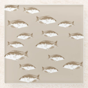 Dessous-de-verre En Verre Poisson sépien